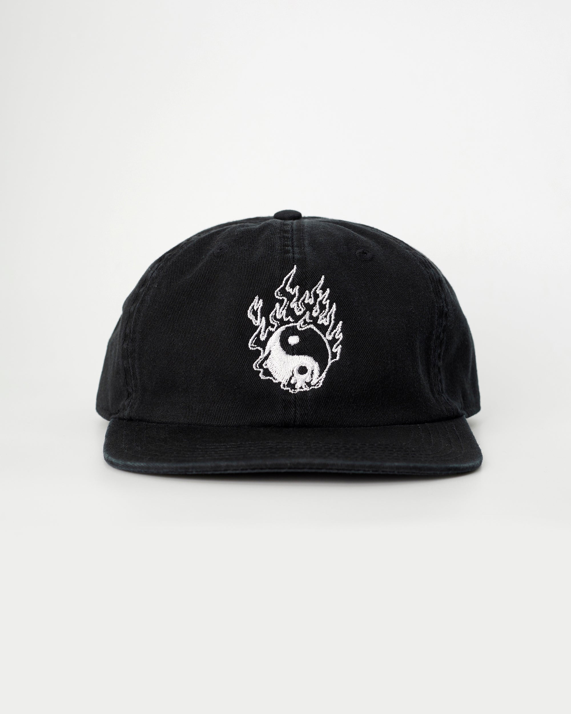 Yin Yang Flames Cap | Black
