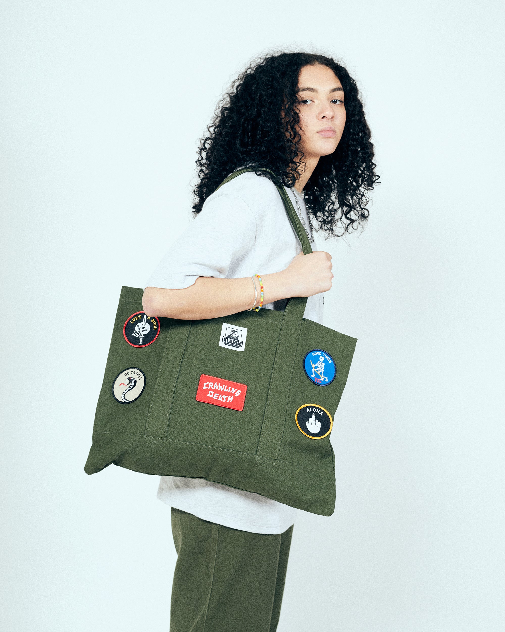 Xlarge Patch Tote Bag | Military