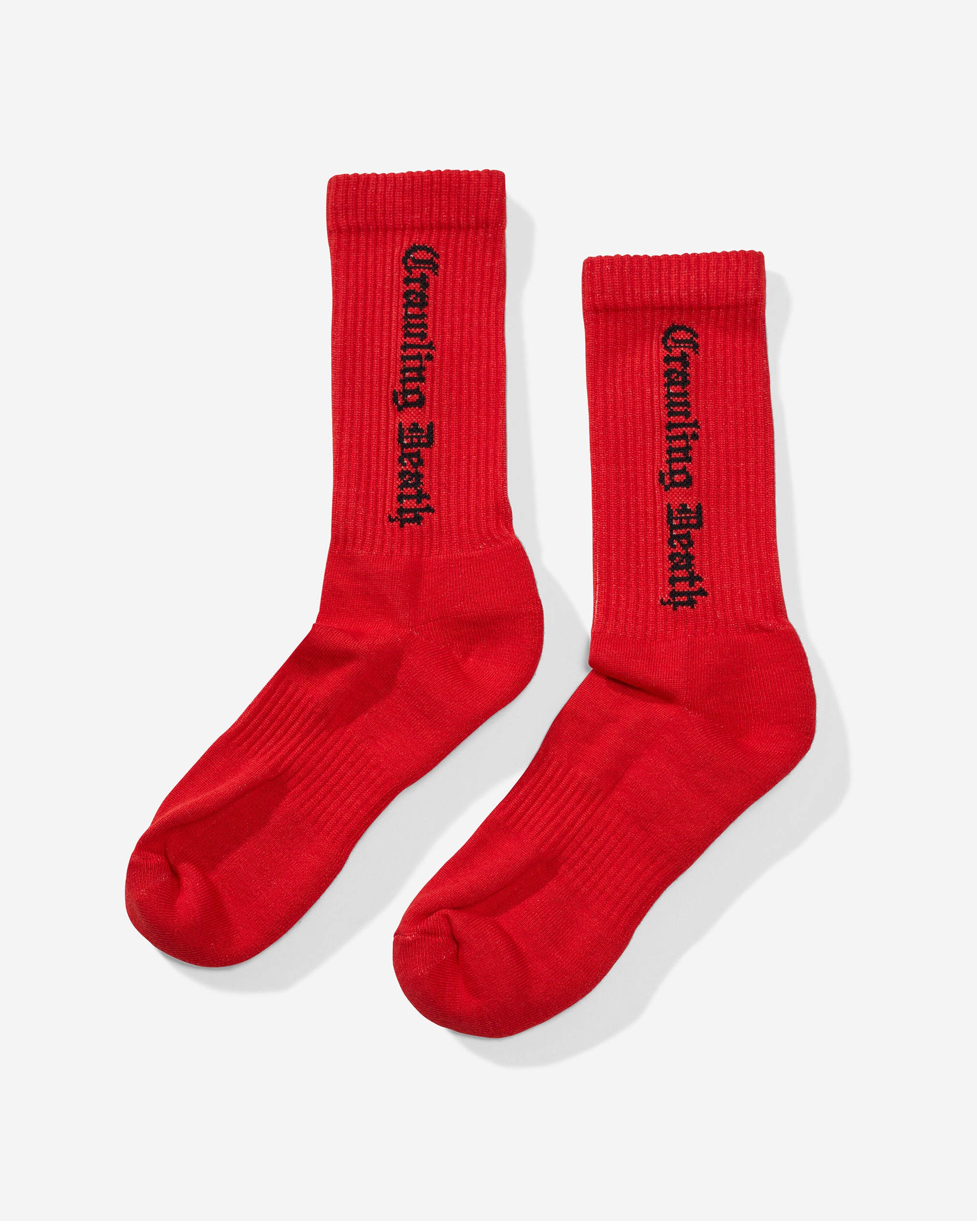 Gothic Logo Socks | Red/Black