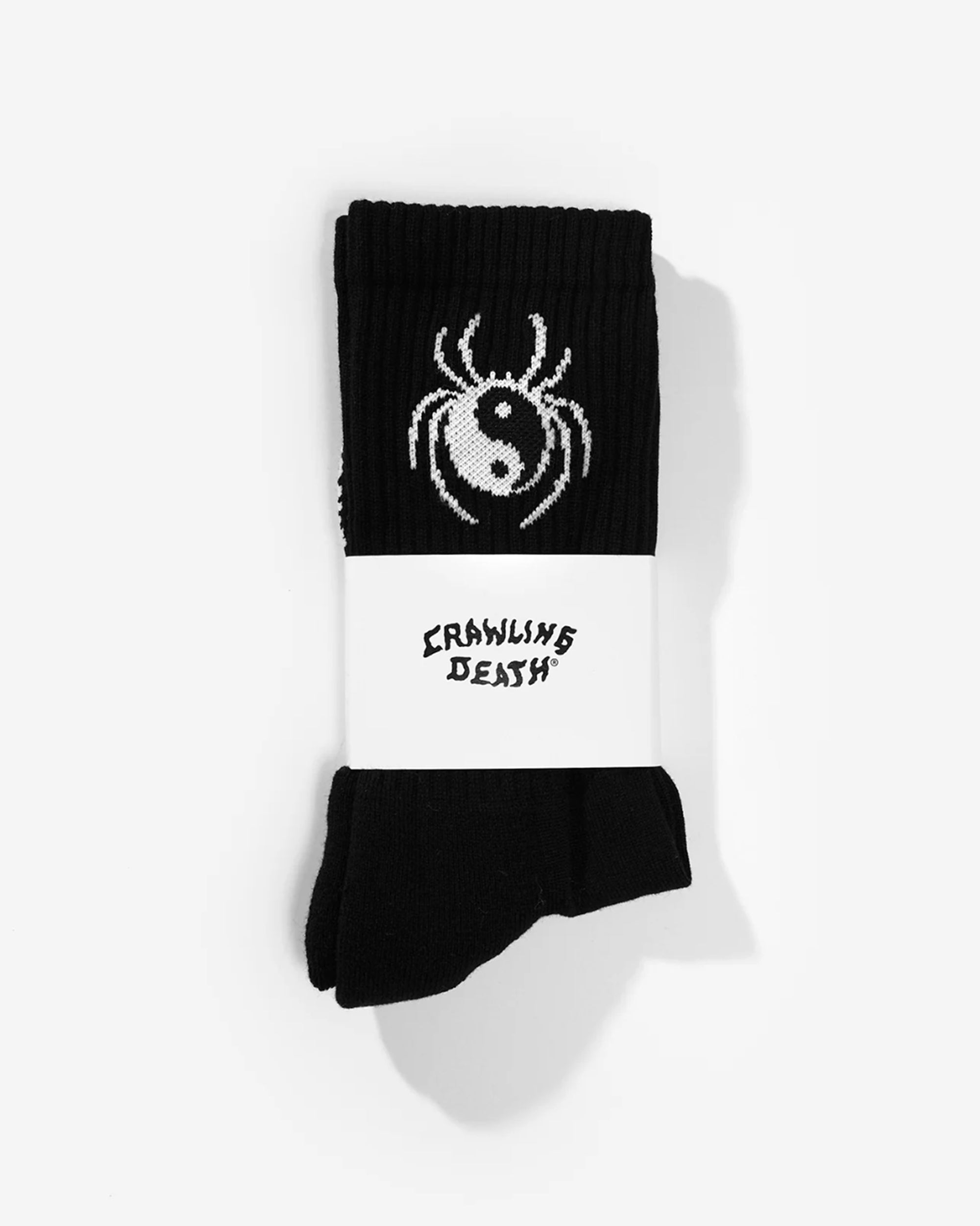 Yin Yang Spider Socks | Black
